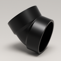 LESSO ABS 45° Elbow — Hub × Hub DWV, cUPC Certified