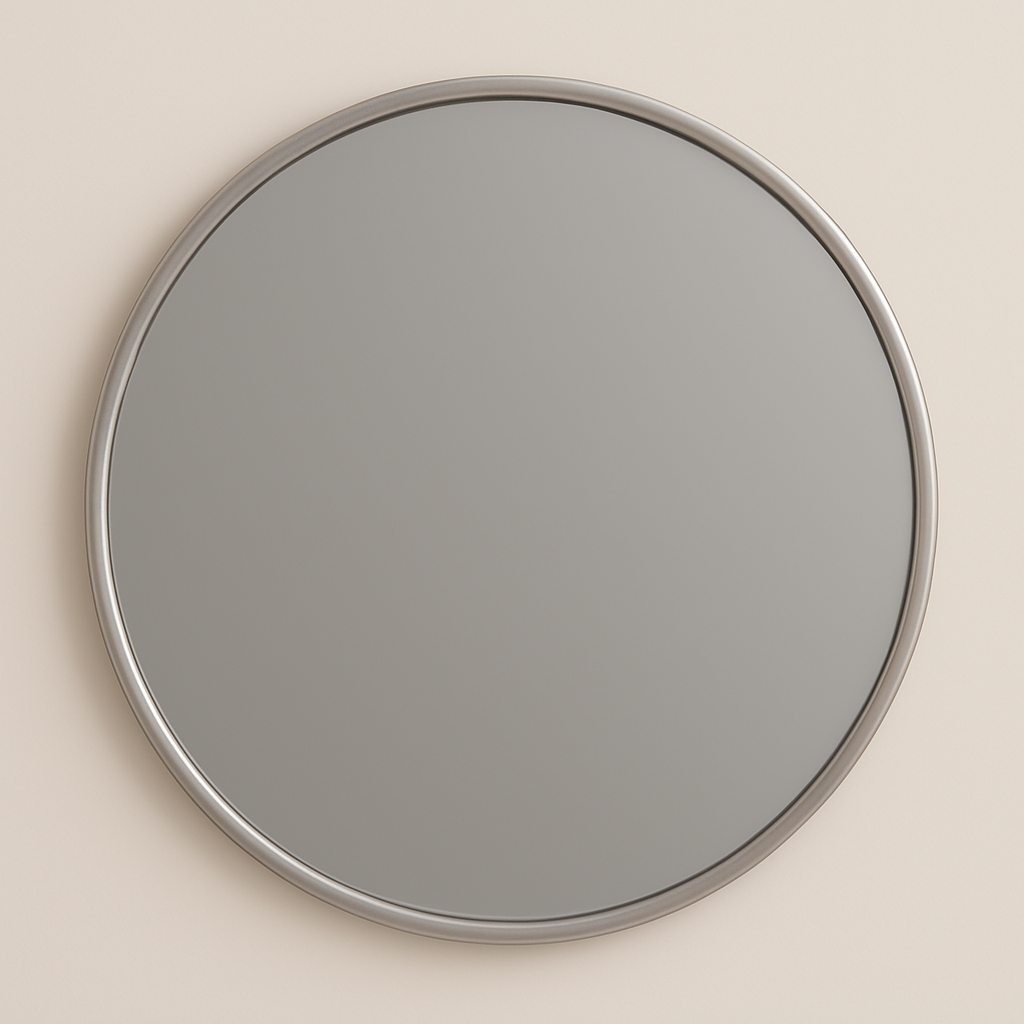 Miroir de salle de bain rond Ondelle — Cadre métallique fin, 24″ et 32″