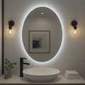 Ondelle Oval Backlit LED Bathroom Mirror — Anti-Fog, Dimmable with Memory | 24″×32″, 30″×36″