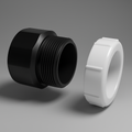 LESSO ABS Trap Adapter — Hub × Slip-Joint with Nut DWV, cUPC Certified