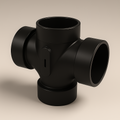 LESSO ABS Double Sanitary Tee — All-Hub DWV, cUPC Certified