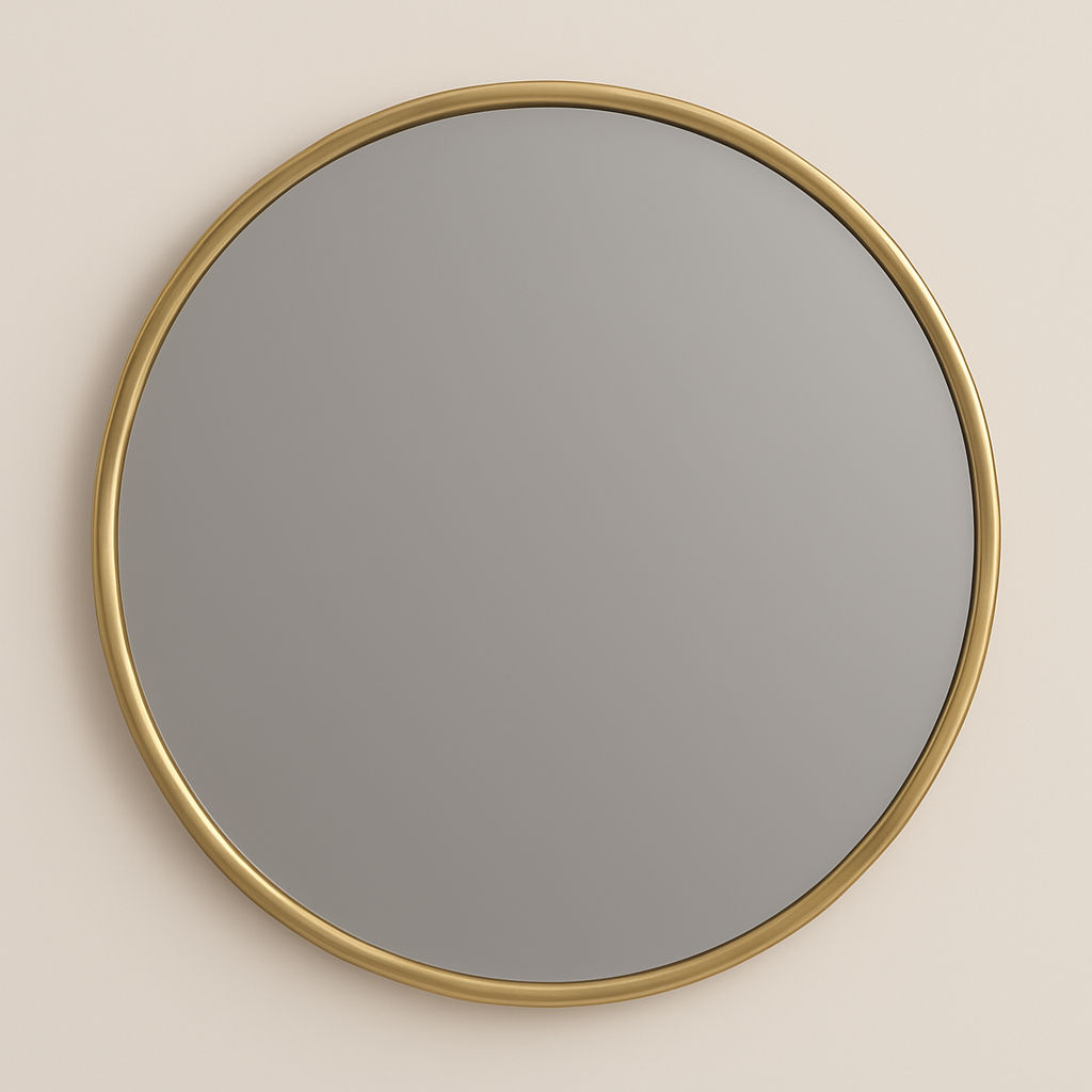 Ondelle Round Bathroom Mirror — Slim Metal Frame, 24″ & 32″